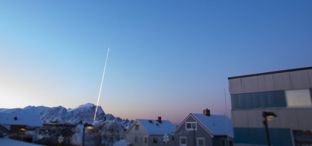 CREX-2 launch from Andøya Space seen from Andenes