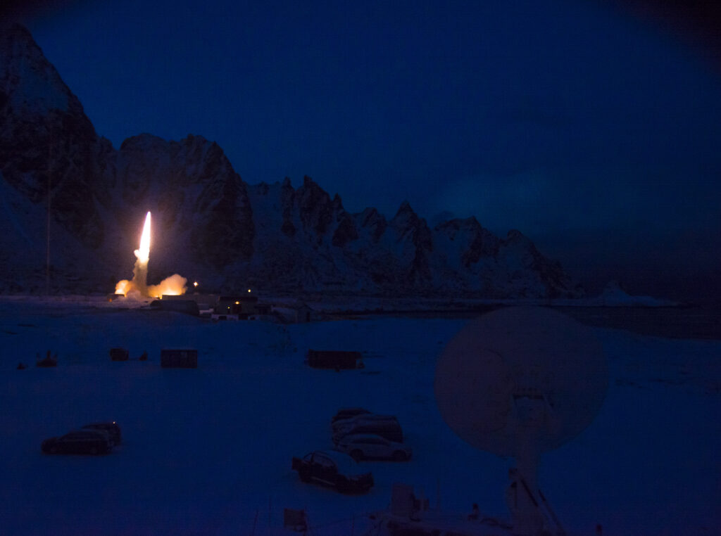 Photo of G-CHASER lift-off from Andøya.